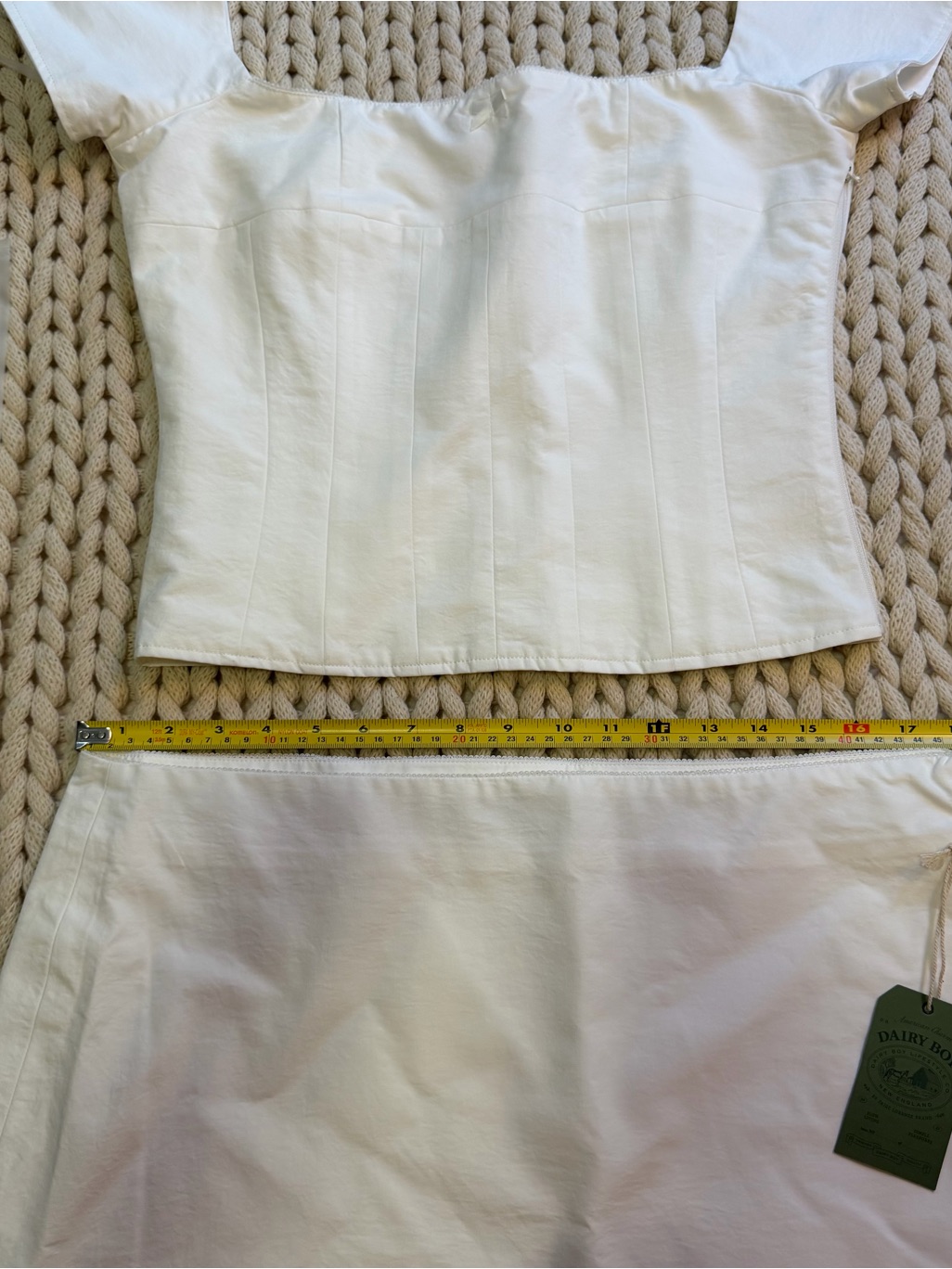 Nwt Dairy Boy Corset Top Mini Skirt Us Open 40 Love Set Size 10 Large — image 8 of 8
